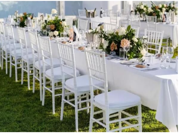 Rectangular Tables with Tiffany Chairs