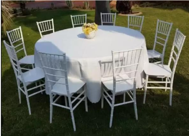 Round Tables with Tiffany Chairs